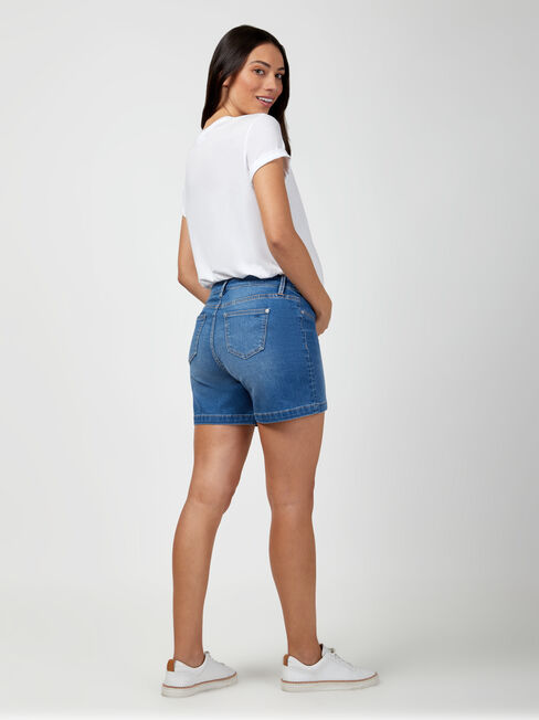 Kari Maternity Bermuda Short, Blue, hi-res