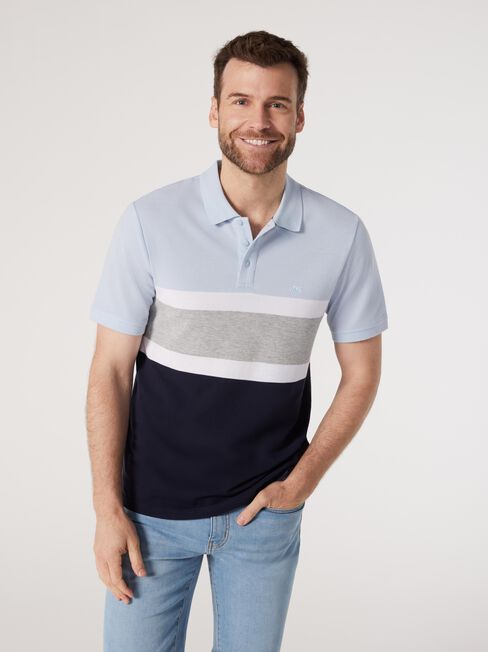 SS Wells Panel Stripe Polo