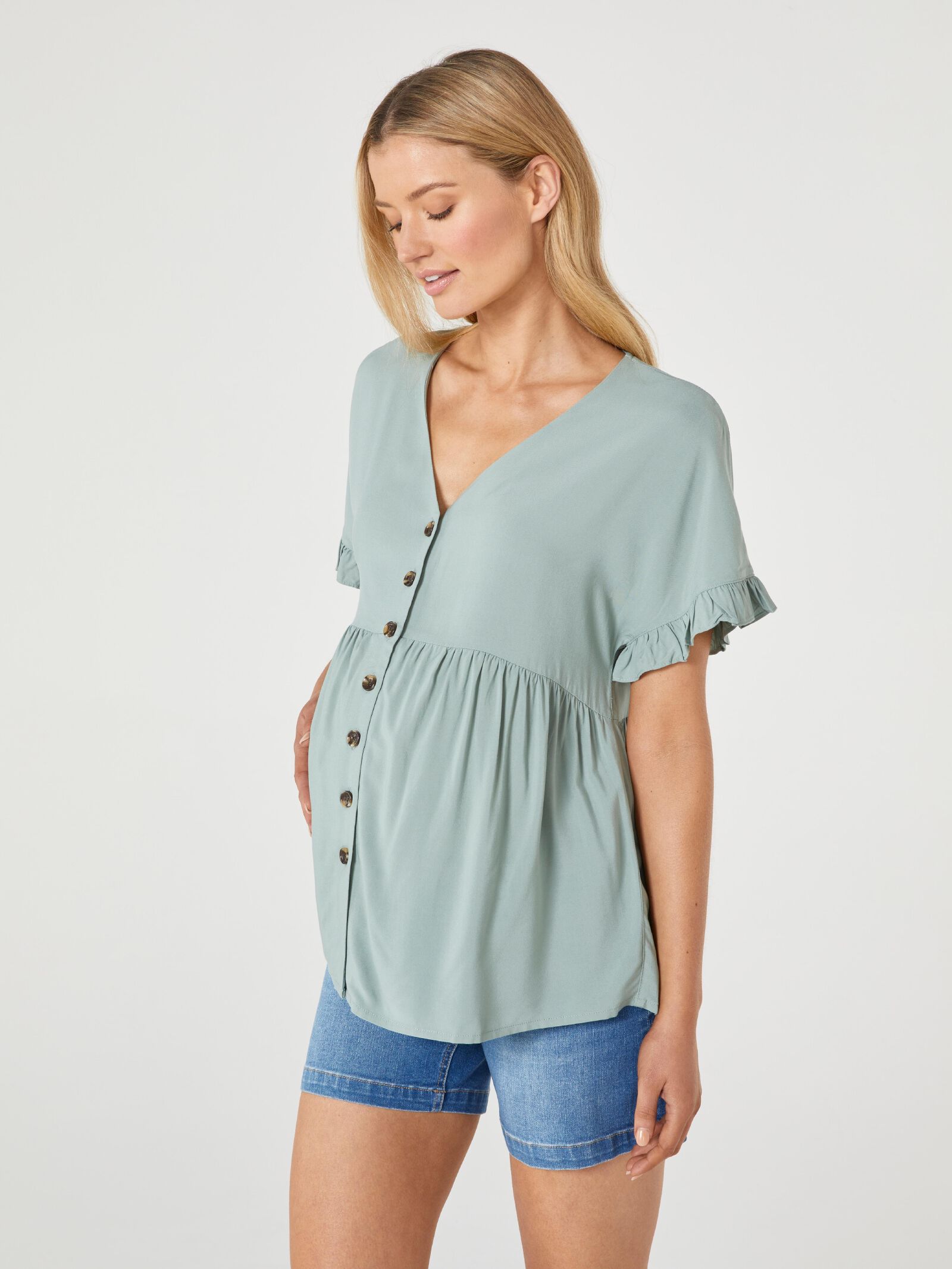 CONNIE MATERNITY BUTTON THROUGH TOP Jeanswest