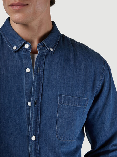 LS Rex Chambray Shirt, Blue, hi-res