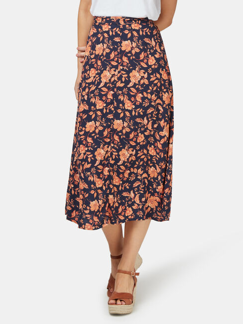 Imogen Split Midi Skirt, Floral, hi-res
