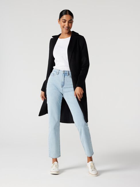 Naomi Mid Waisted Straight jeans, Faded Blue, hi-res