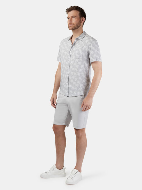Atlas Short Sleeve Print Shirt, Grey, hi-res