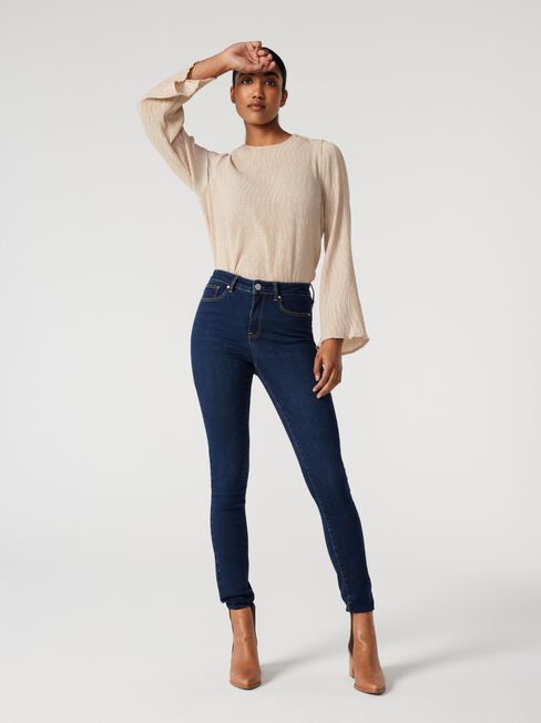 Ella Bell Sleeve Top, Bone, hi-res