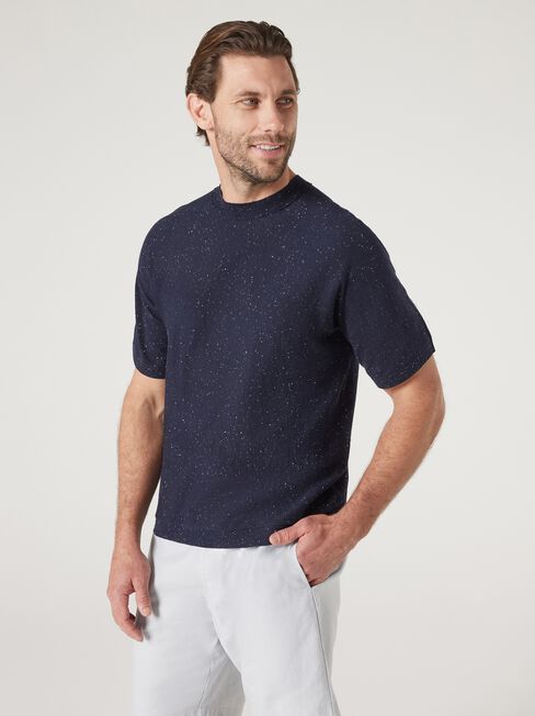 Short Sleeve Jackson Slub Knit Tee, Ink, hi-res