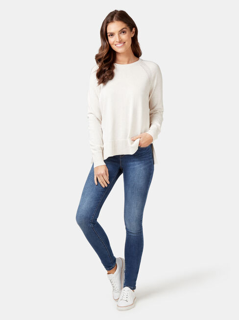 Stella Cotton Knit, White, hi-res