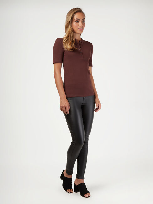 Tessa Coated Skinny Biker Jeans, Black, hi-res