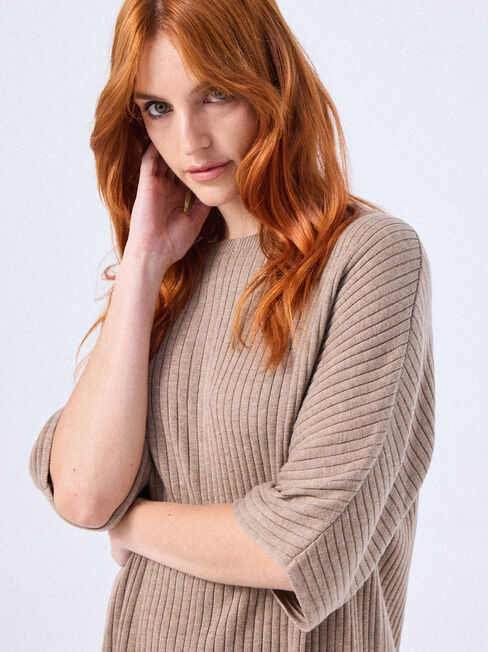 J-Luxe Chunky Ribbed T-Shirt
