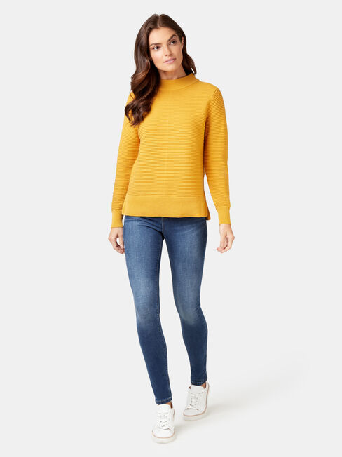 Hailey Cotton Knit, Yellow, hi-res