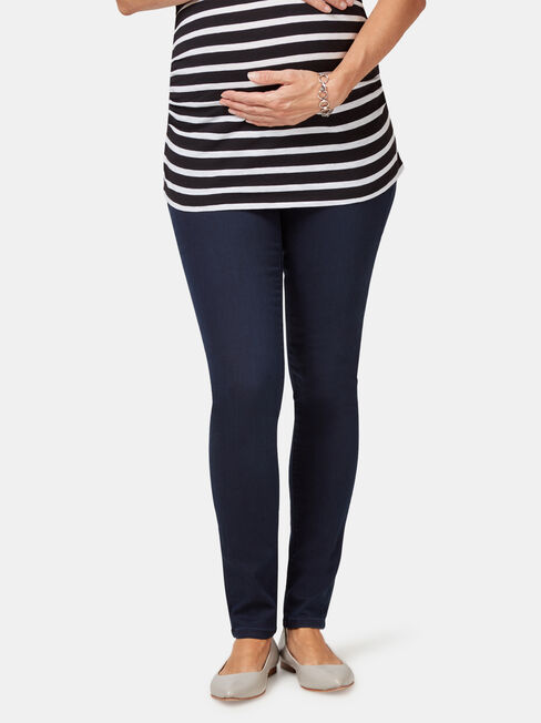 Maternity Skinny jeans Indigo Ink, Dark Indigo, hi-res