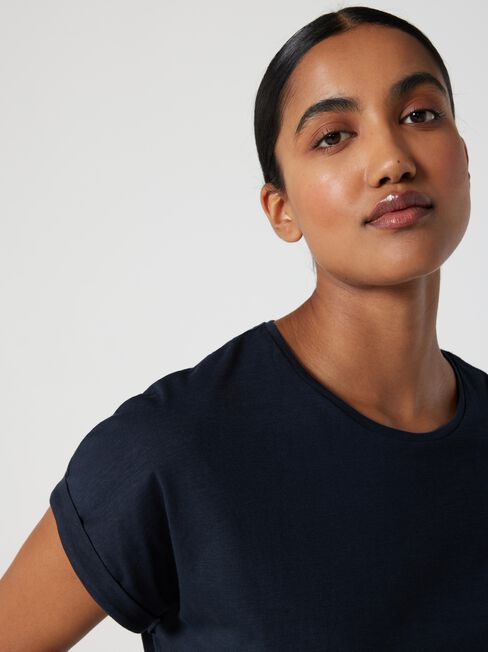 Drop Shoulder Tee, Ink, hi-res