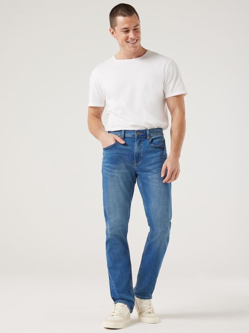 Slim Straight Knit Jeans, , hi-res