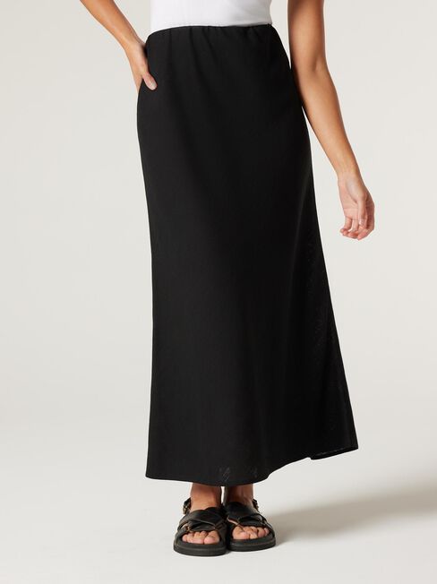 Tiana Slip Skirt, Black, hi-res