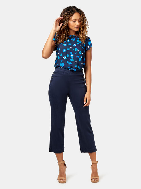 Arianna Button Side Pant, Blue, hi-res