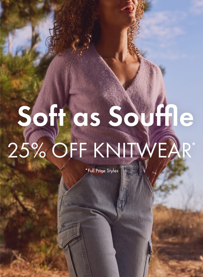 25% off Knitwear*