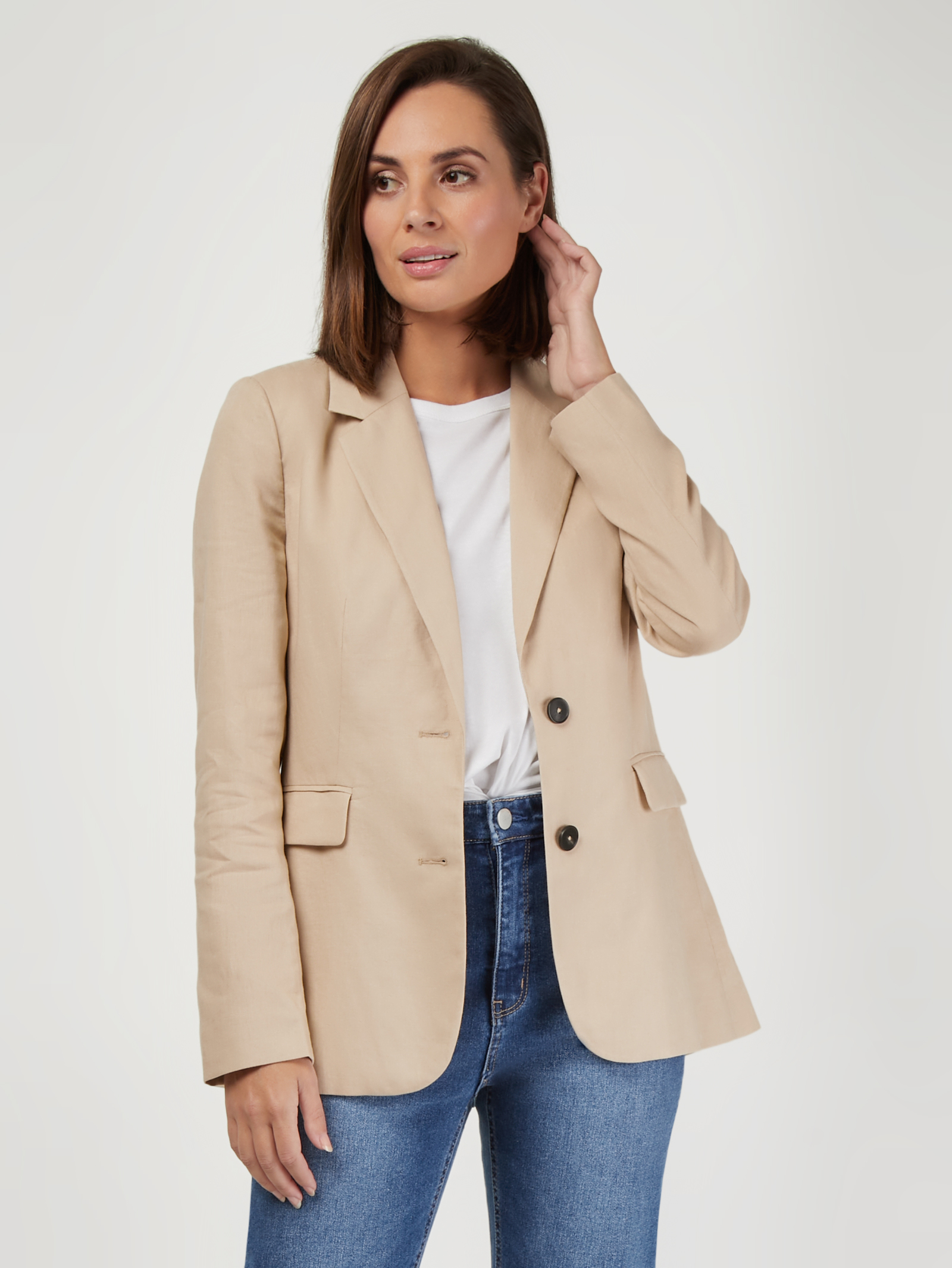Neutral blazer shop womens