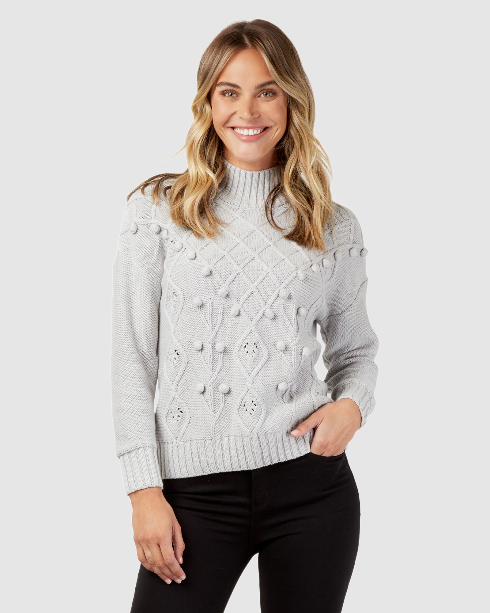 Maya Cable Bobble Knit | Jeanswest