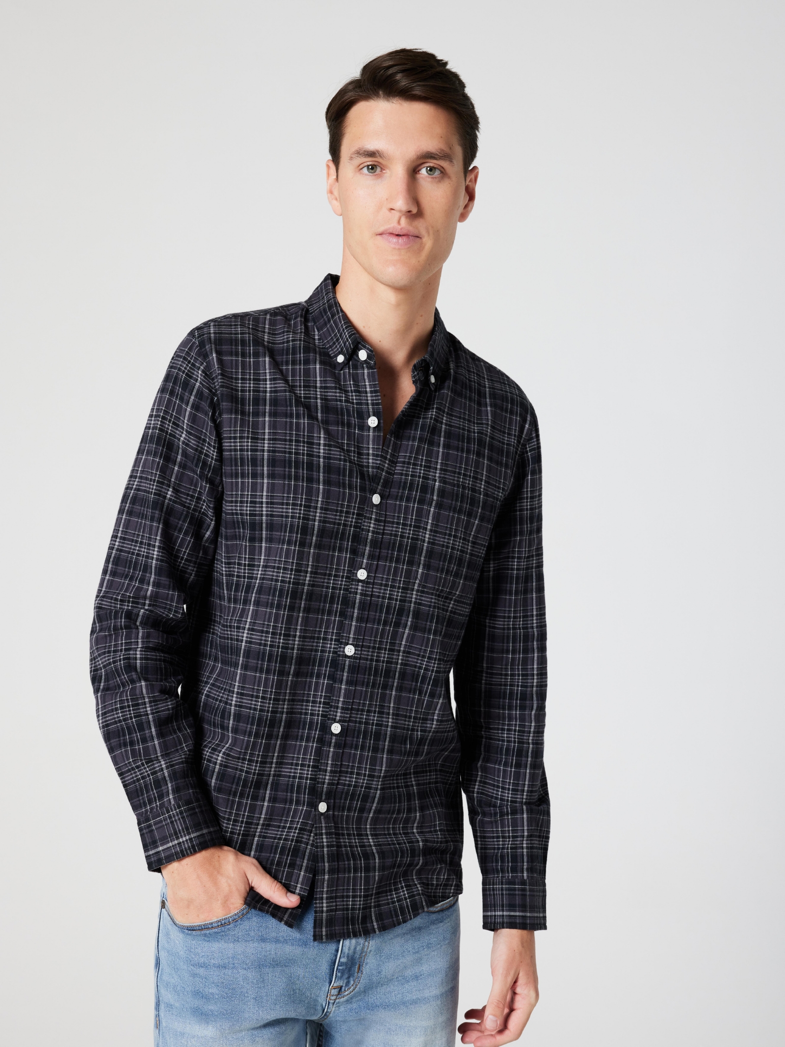 LS Aldo Brushed Check Shirt | Jeanswest