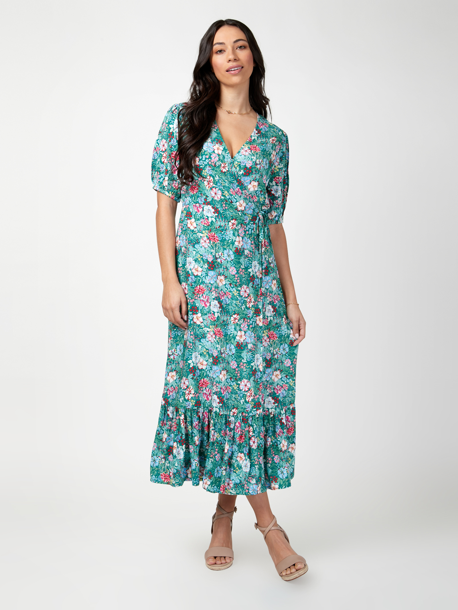 Lila Wrap Front Midi Dress Jeanswest Australia