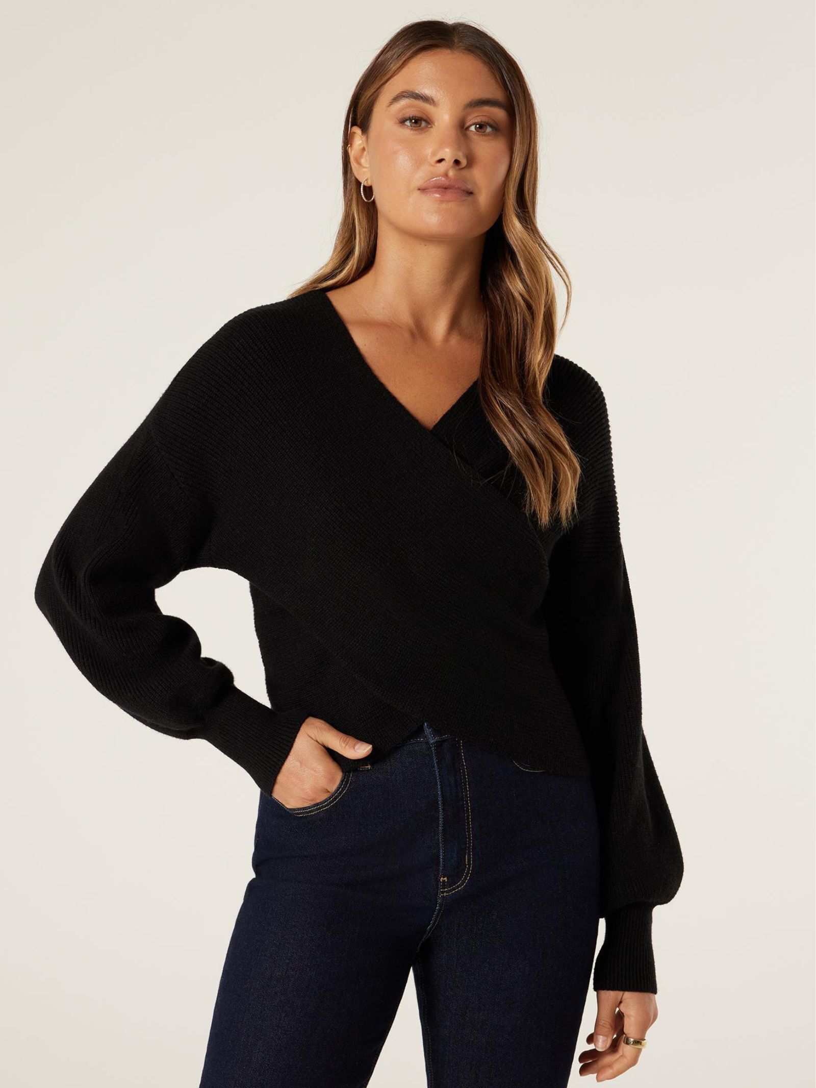 Ruby Rib Cross Front Knit Jeanswest