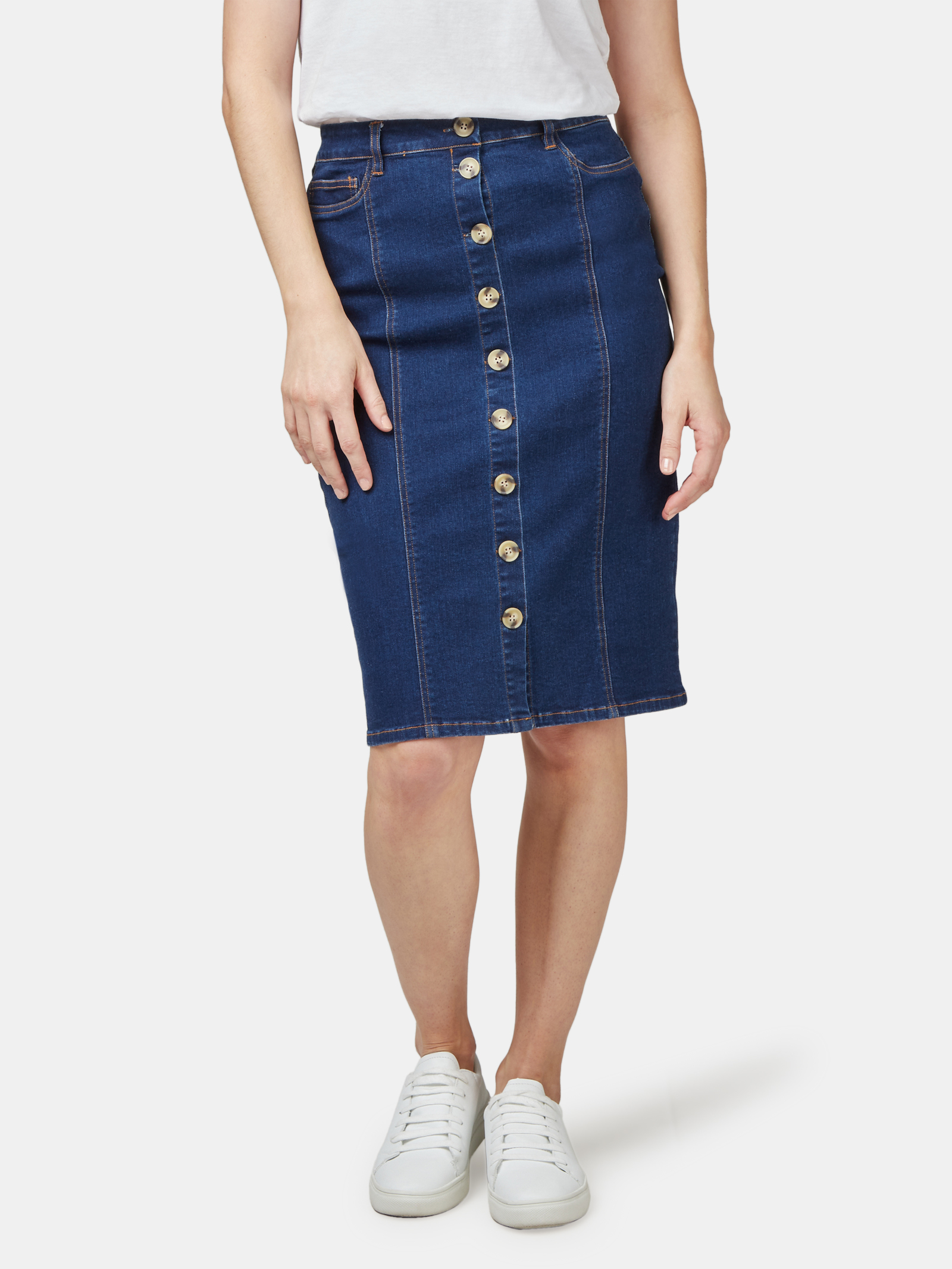 Denim Button Thru Skirt | Jeanswest