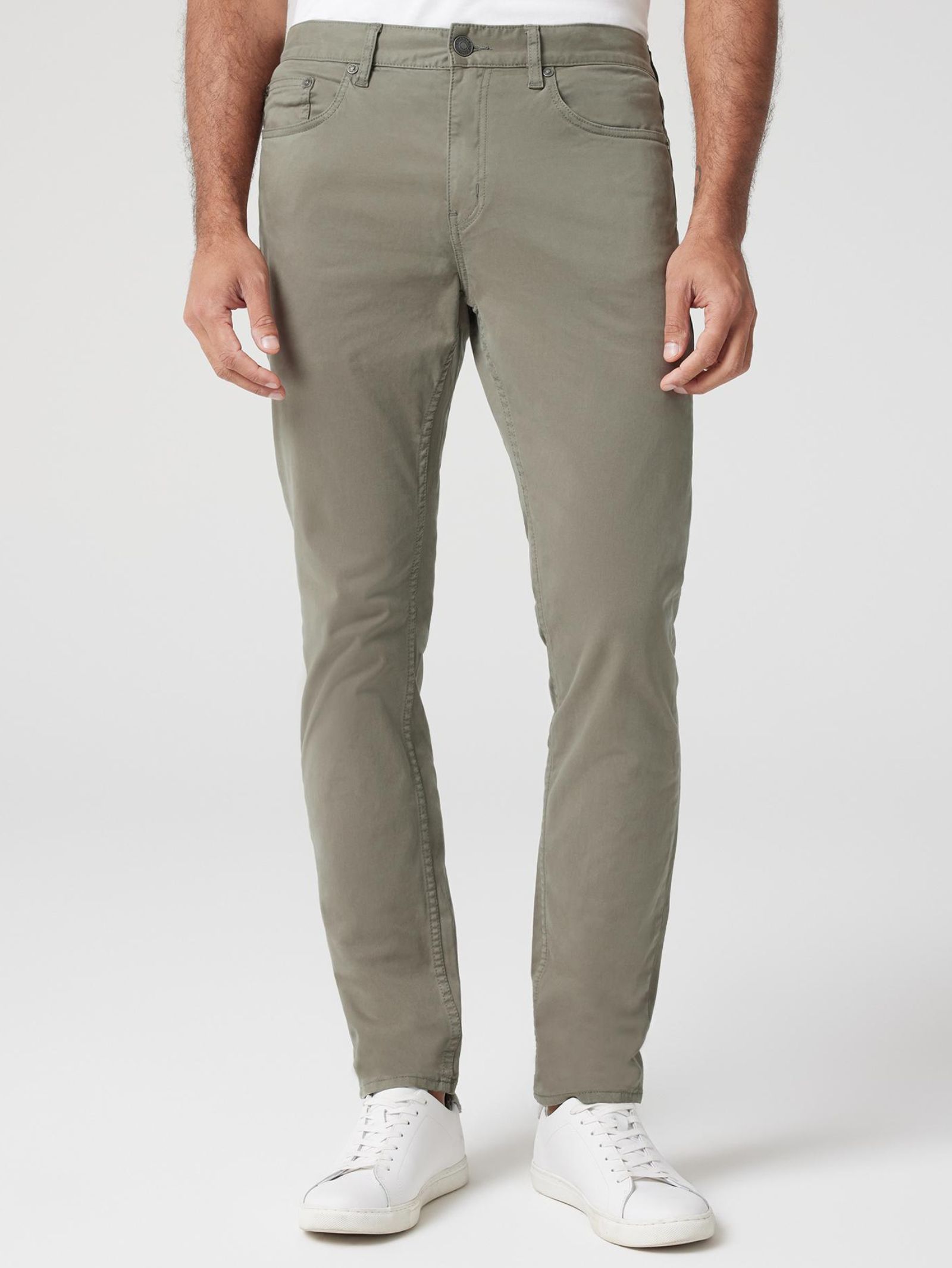 Khaki tapered jeans outlet