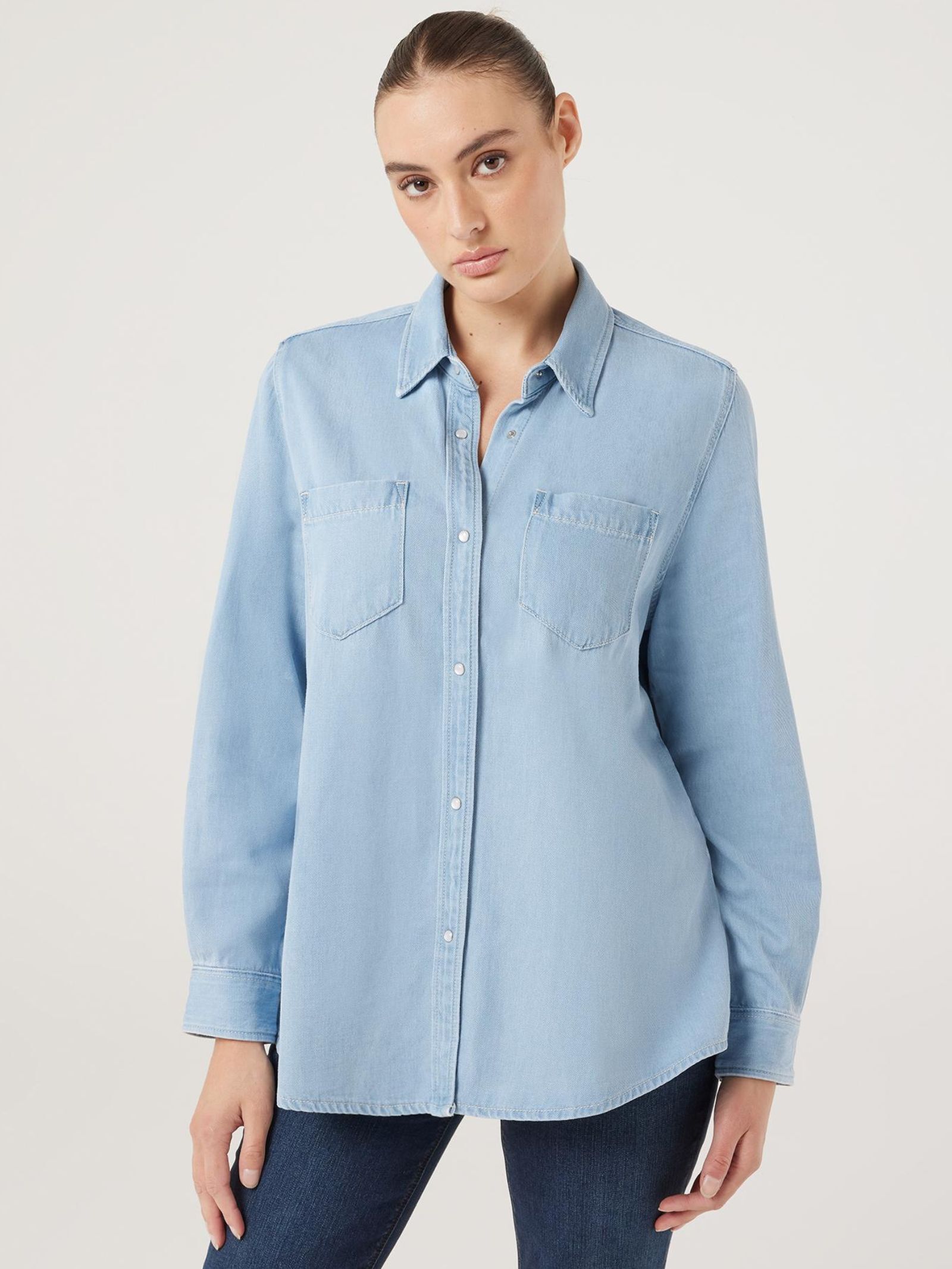 NEIGHBORHOOD WASHED DENIM SHIRT LS