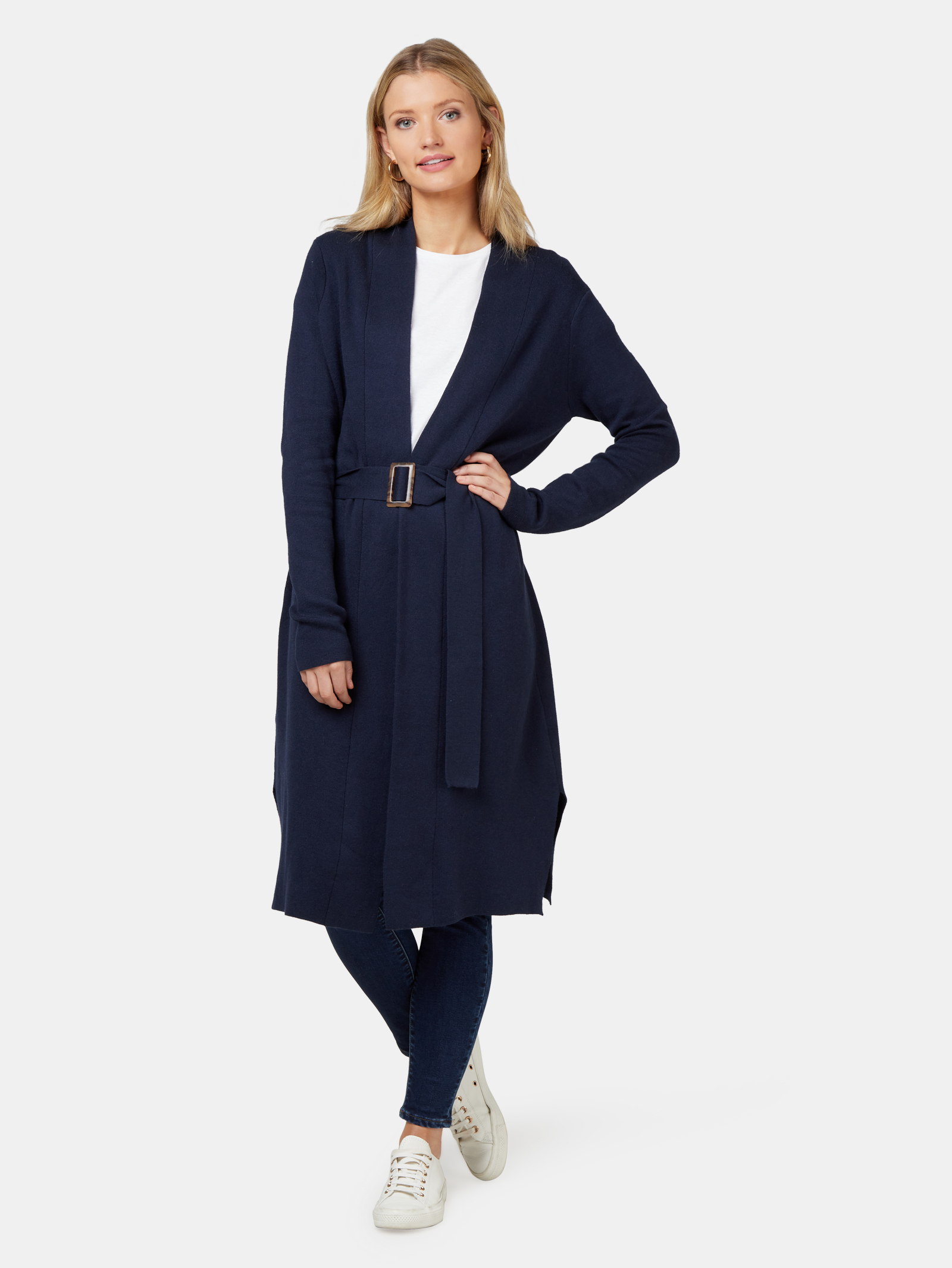 Karina Belted Longline Coatigan Jeanswest