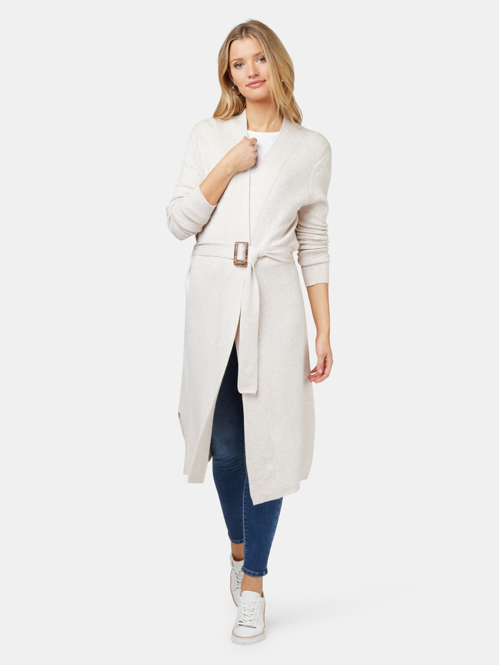 Karina Belted Longline Coatigan Jeanswest