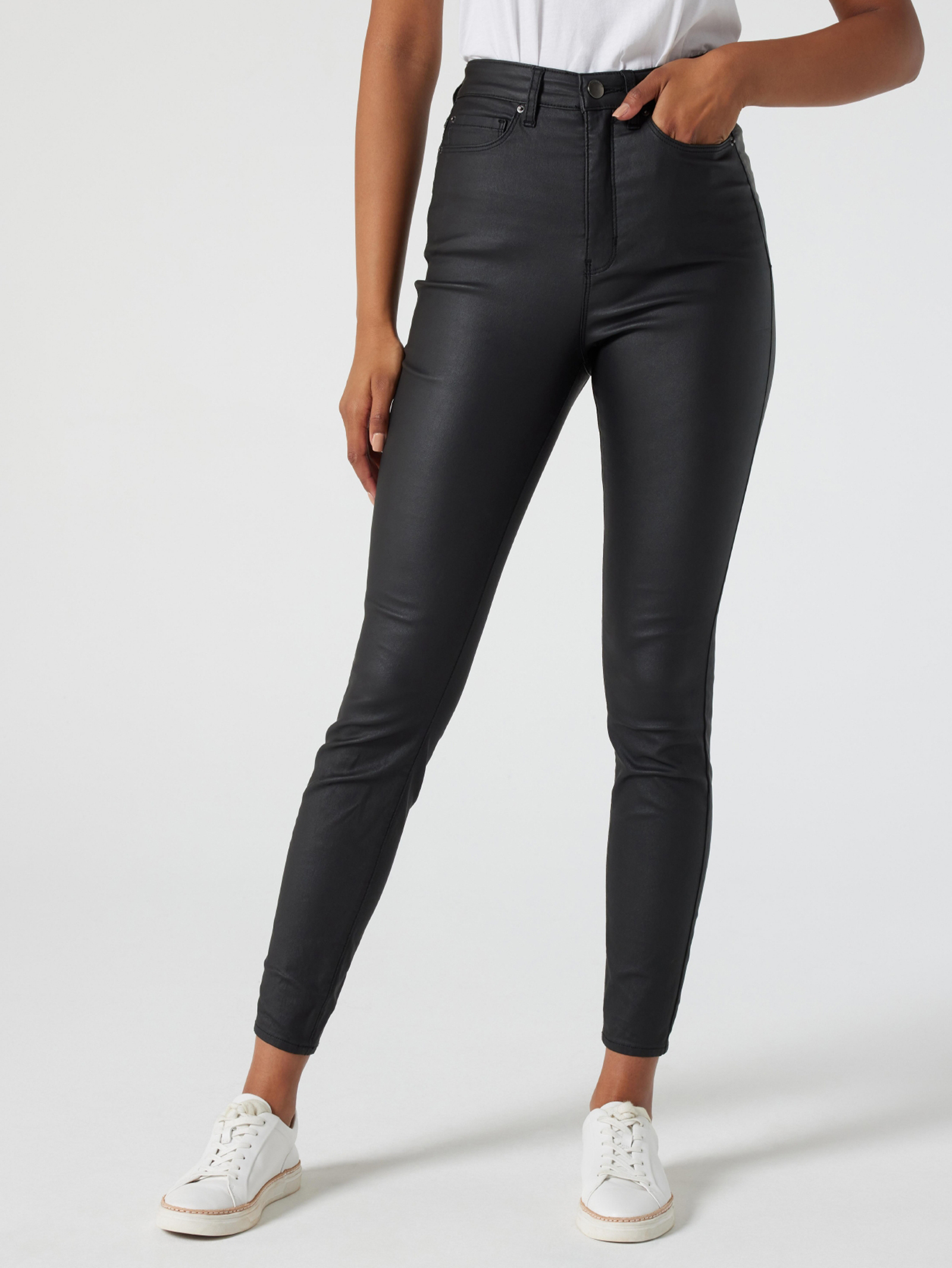 Willow Coated High Waist skinny 7 8 jeans Jeanswest