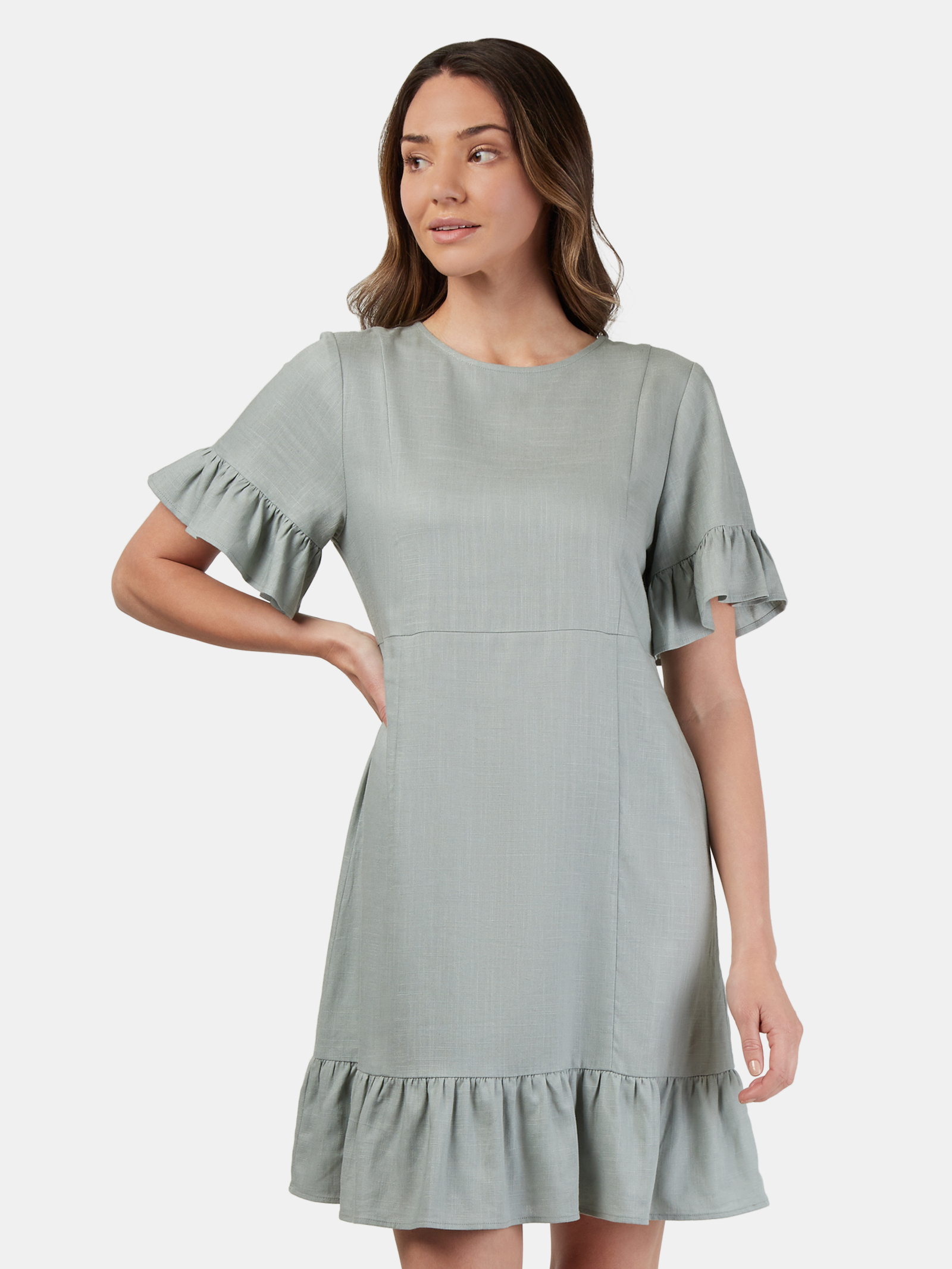Hem top frill dress