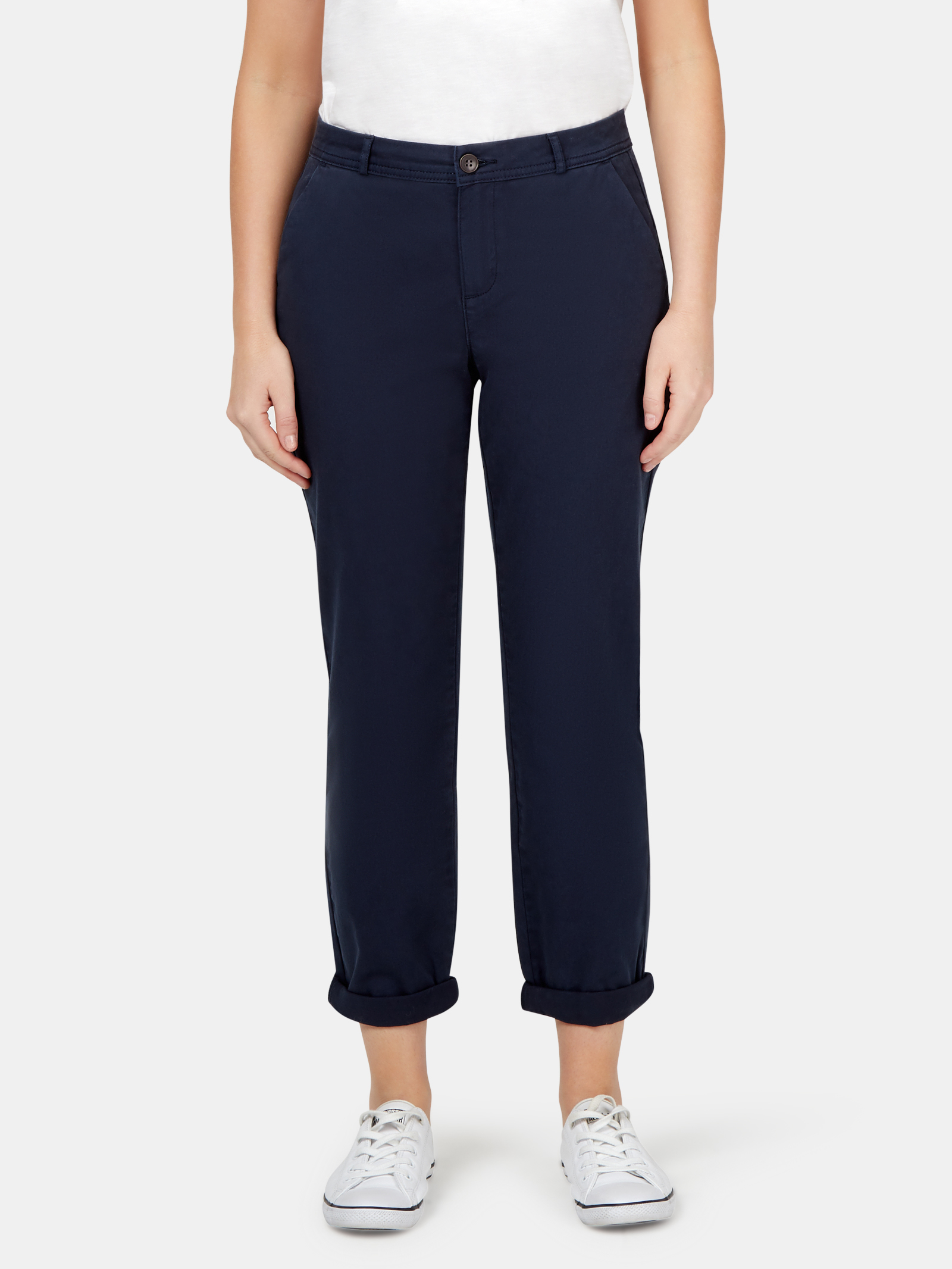 Womens navy sale chino pants