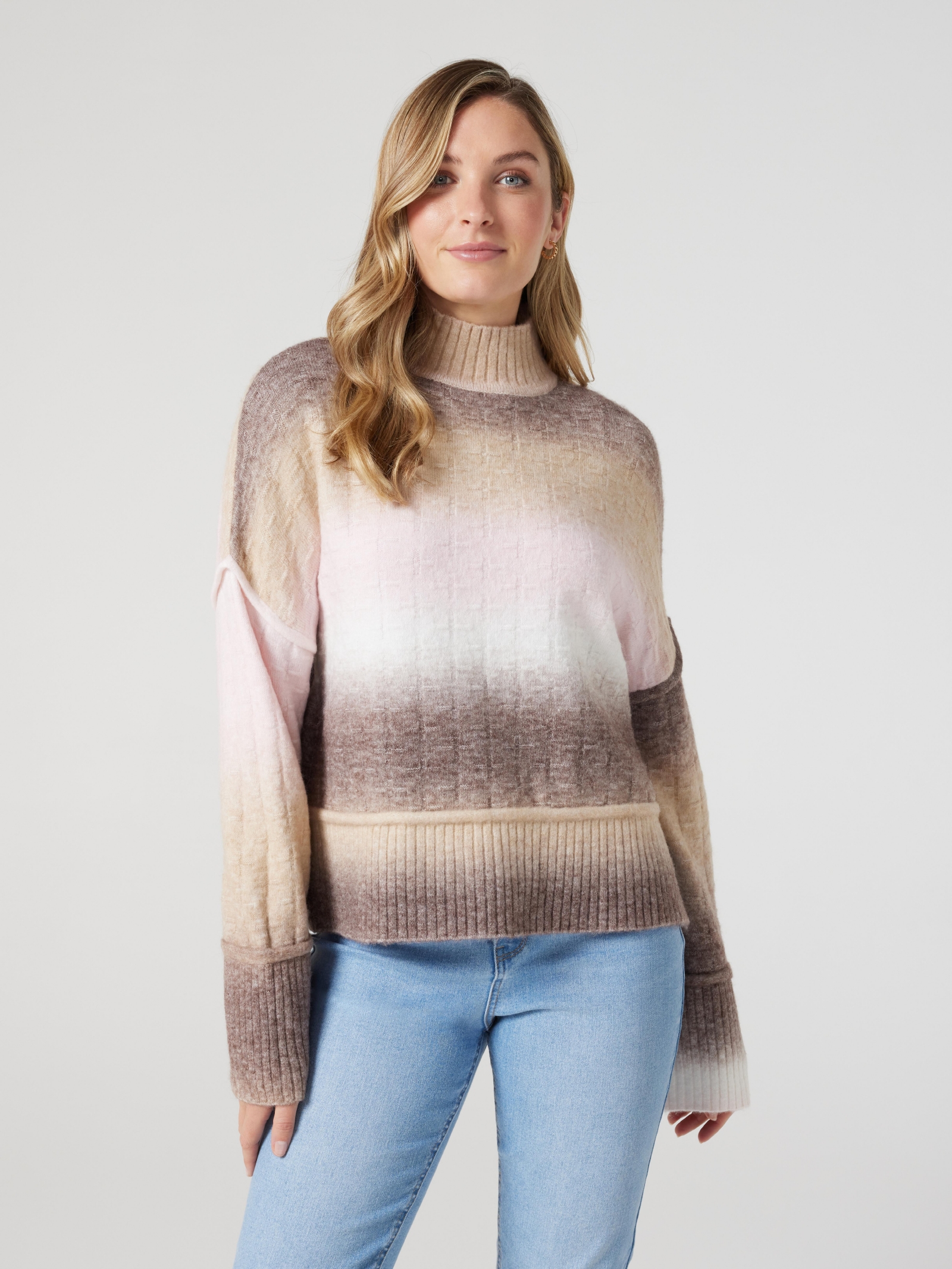 Melissa High Neck Space Dye Knit | Jeanswest